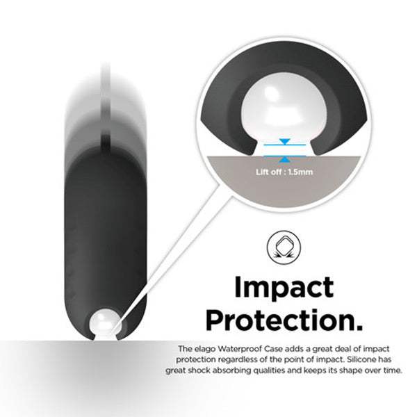 【アウトレット】AIRPODS WaterProof Hang Case Active for AirPods ブラック (カラビナ付き) 【EL_APDCSSCWA_BK】