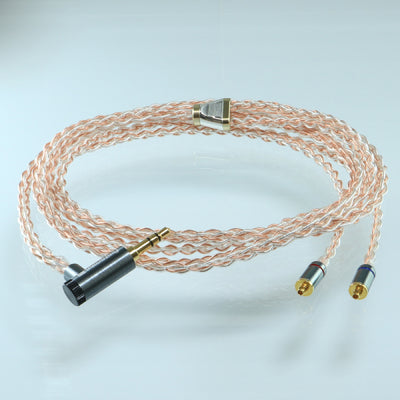 Luna plena MMCX -0 3.5mm3極 Pure Silver+6N OFC hybrid cable【PRS05-35-mmA】