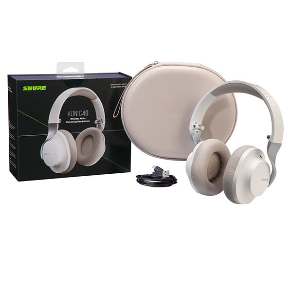 AONIC 40 / ホワイト / Bluetooth ヘッドフォン Amazon.com: Shure Aonic 40 Wireless Noise Canceling