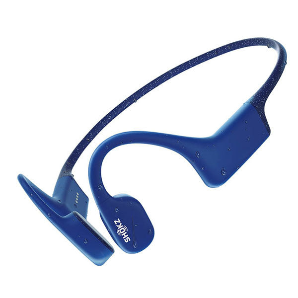 【美品】SHOKZ OPEN SWIM 骨伝導イヤホン ブルー Shokz骨伝導イヤホン型オーディオプレーヤー OpenSwim | 本日