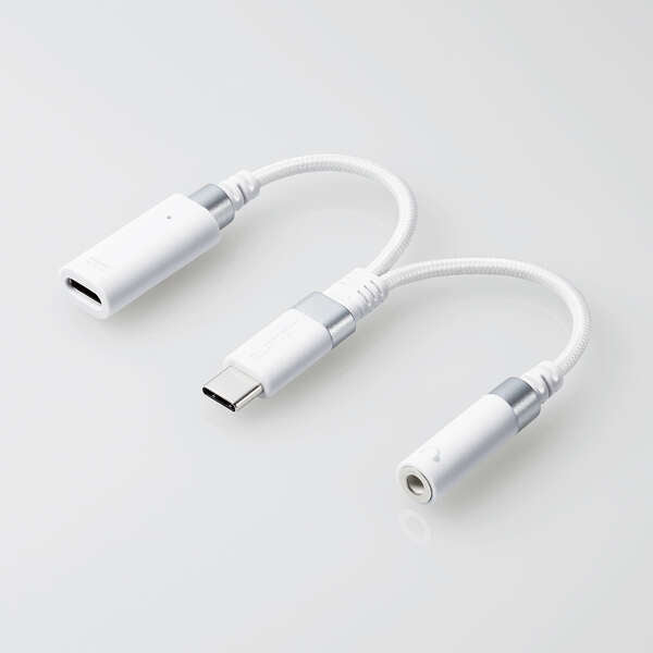 給電付き Type-C-3.5mm変換ケーブル (DAC搭載/高耐久)