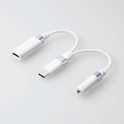 給電付き Type-C-3.5mm変換ケーブル (DAC搭載/高耐久)