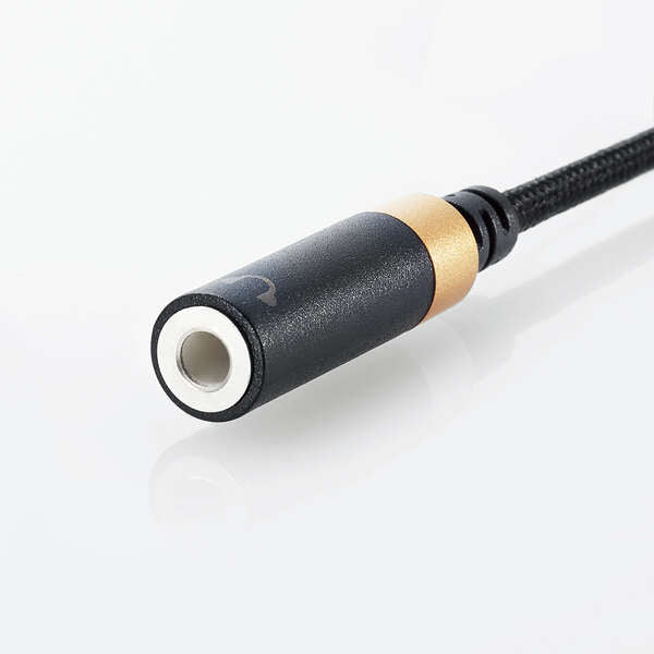 給電付き Type-C-3.5mm変換ケーブル (DAC搭載/高耐久)