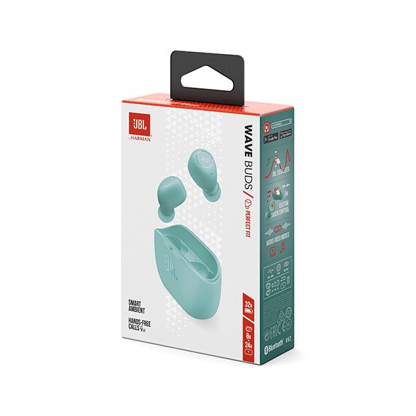 JBL WAVE BUDS TWS100 片耳本体と充電ケース 運動中でもサッと取り出せるフタなし充電ケース採用のJBL WAVE BUDSが