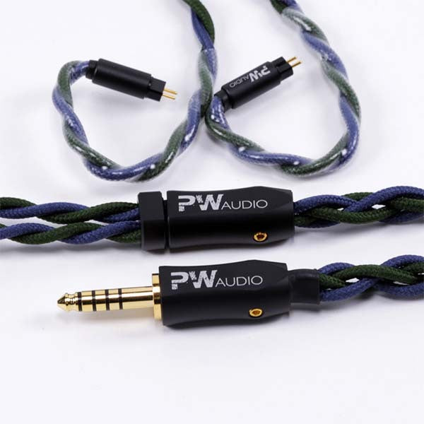 PW audio Silver Liars 4.4 2pin イヤホンケーブル final ソフトシルバーコートケーブル 2Pin 4.4mm (1.2m) 銀