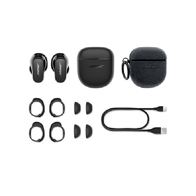 QuietComfort Earbuds II Bundle with Fabric Case Cover Triple Black