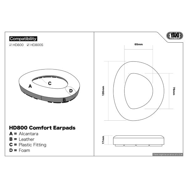 YAXI HD800 Comfortイヤーパッド – e☆イヤホン