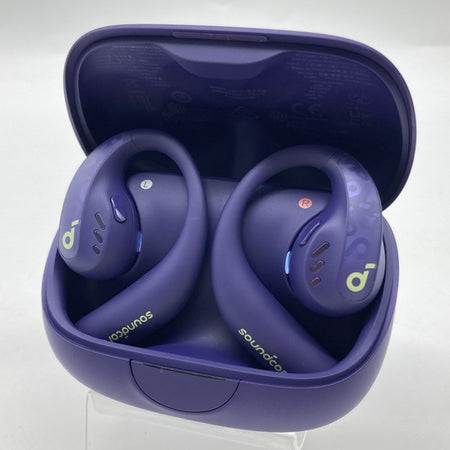 soundcore AeroFit Pro ワイヤレスイヤホン　紫　バンド欠品 Ankerから耳をふさがないイヤフォン「AeroFit/AeroFit Pro
