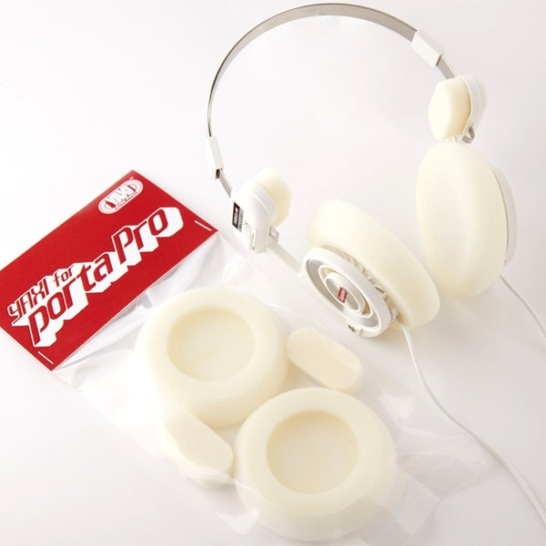 EARPADS + Headband Cushions for Koss PORTAPRO Cream White