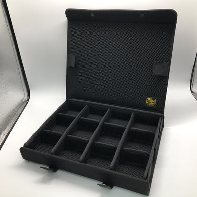【中古】簡単に仕切りの位置が変えられるイヤフォンケース-Ver.2.0／12個用＜ワイド＞ （バリスティックナイロン製：ブラック）【VE163-00】【日本橋】