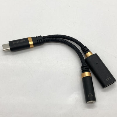 【中古】給電付き Type-C-3.5mm変換ケーブル (DAC搭載/高耐久) ブラック  【MPA-C35CSDPDBK】【日本橋】