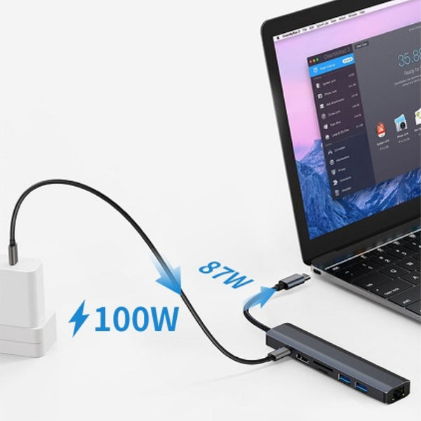 USB3.0 TypeCハブ 7in1【L-CHU7】