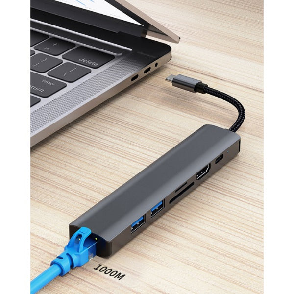 USB3.0 TypeCハブ 7in1【L-CHU7】