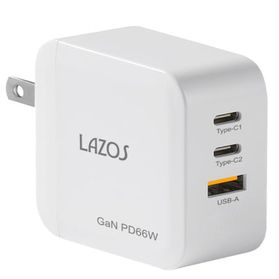 AC充電器 窒化ガリウム採用 GaN 3ポート 66W