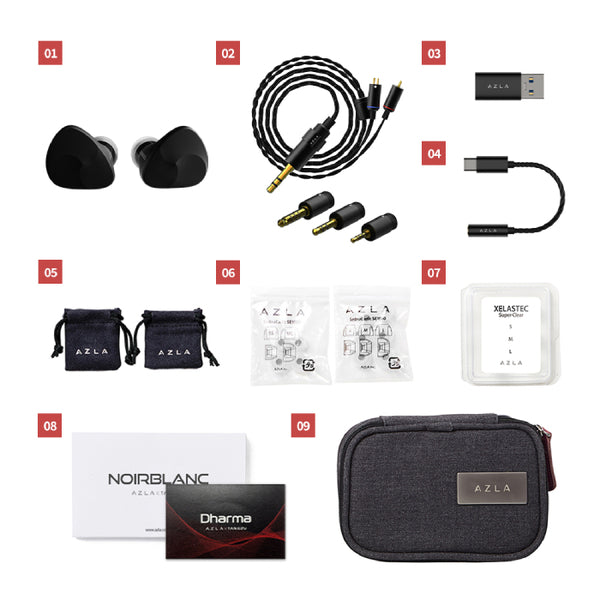 ほぼ新品 AZLA NOIR BLANC AZLA、TANGZUとコラボしたハイブリッドイヤホン「NOIR BLANC
