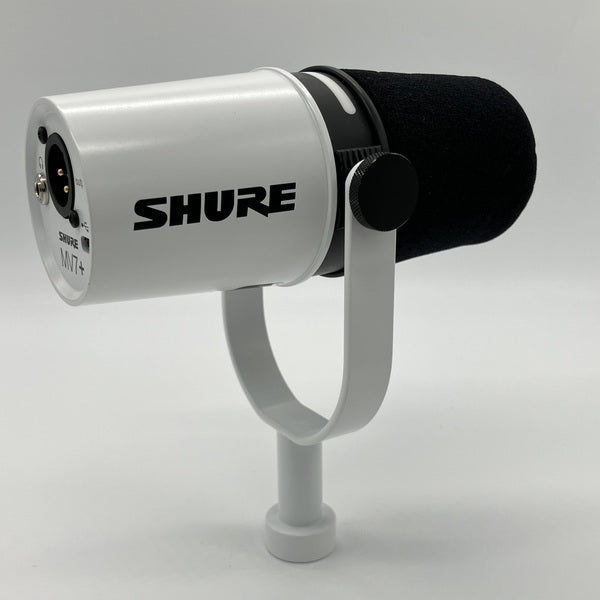 〈ほぼ新品〉SHURE シュア MV7+ ポッドキャストマイクロホン ホワイト SHURE MV7+-W-J ポッドキャストマイクロホン(ホワイトカラー