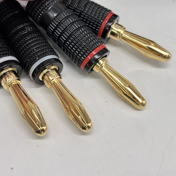 【ひなちゃん様】CANARE 4s6 【4本セット　バナナプラグ仕様】 CANARE カナレ 4S6G 無酸素銅線 バナナプラグ付 スピーカー