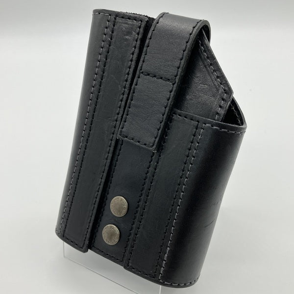 【中古】【VD371-STGY】AK380とAK380AMPをDIGNIS製ケースに入れたままで収納できる ぬめ革製キャリングケース＜e☆イヤホン限定サイズ＞（ダークグレーステッチ）【秋葉原】