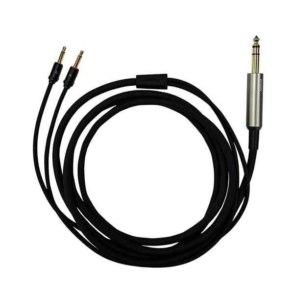 ET-TH2.0UB2Y　Φ3.5 mm(2極)ミニプラグ x2(L,R) ⇔ Φ6.3 mm金メッキステレオプラグ・ケーブル 2m