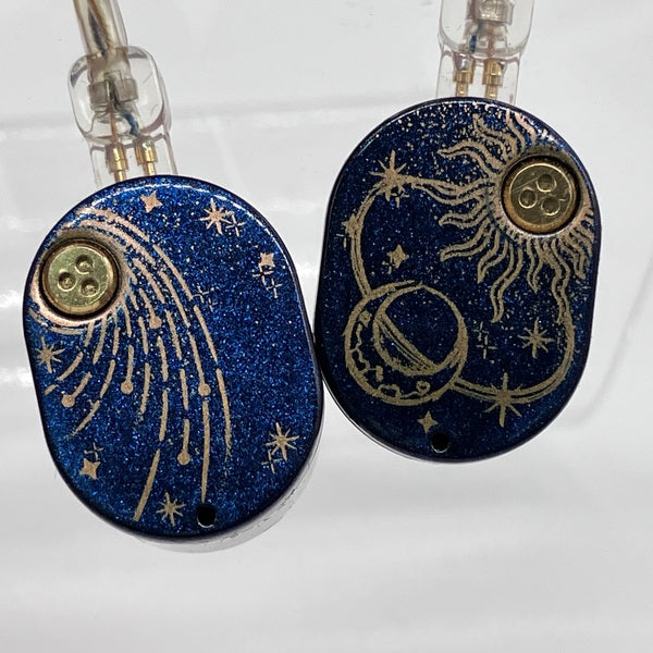 水月雨(MOONDROP)・群青-STELLARiS・有線イヤホン・ステラリス Beautiful earphones! A romantic design that resembles the