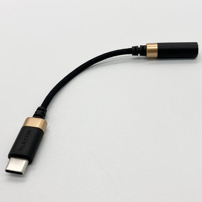 【中古】Type-C-3.5mm変換ケーブル (高耐久) ブラック 【AD-C35SDBK】【仙台】