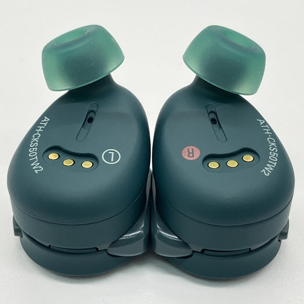【美品】Audio-Technica ATH-CKS50TW2 グリーン ATH-CKS50TW2｜イヤホン：完全ワイヤレス SOLID BASS｜株式会社