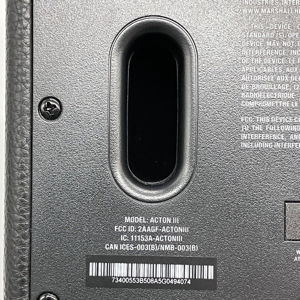 【中古】Acton III Bluetooth Black【日本橋】