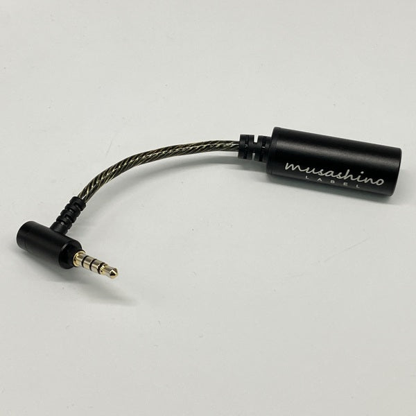 【中古】4.4mm5極バランスメスジャック⇒3.5㎜4極GND分離L字プラグ変換ケーブル【CP-3544P2/CB】【日本橋】