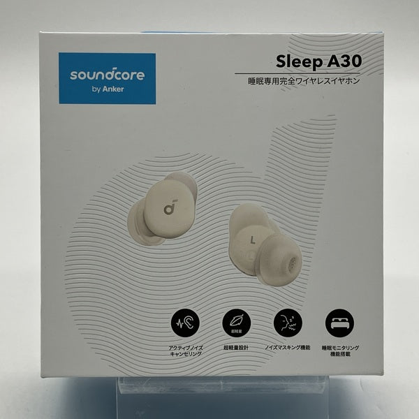 寝ホン　Anker Sleep-A30 ワイヤレスイヤホン 中古　美品 Anker 【中古】Soundcore Sleep A30 オフホワイト【D1301N21】【日本橋