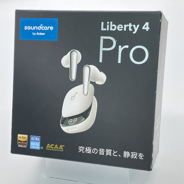 Anker soundcore Liberty 4 pro パールホワイト　中古 完全ワイヤレスイヤホン Anker Soundcore Liberty 4 Pro パール