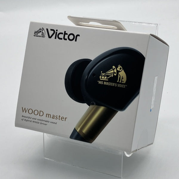 Victor WOOD master ワイヤレスイヤホン　サンバースト中古品 Victor 【中古】WOOD master HA-FW5000T-B ピアノブラック【秋葉原