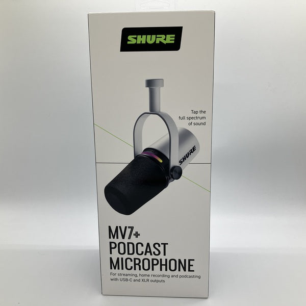 SHURE 【中古】MV7+ポッドキャストマイクロホン ホワイト 【MV7+-W-J