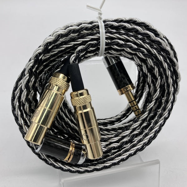 【中古】7N単結晶銅+7N単結晶銀混合編組ケーブル miniXLR4pin×2-4.4ｍｍ【日本橋】