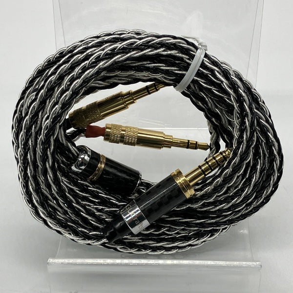 【中古】7N単結晶銅+7N単結晶銀混合編組ケーブル 3.5mm×2 4.4mm　ヘッドホンケーブル【秋葉原】