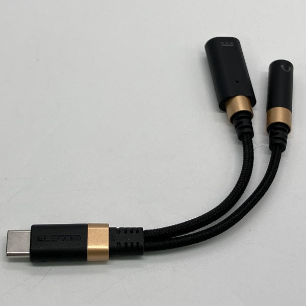 【中古】給電付き Type-C-3.5mm変換ケーブル (DAC搭載/高耐久) ブラック  【MPA-C35CSDPDBK】【日本橋】